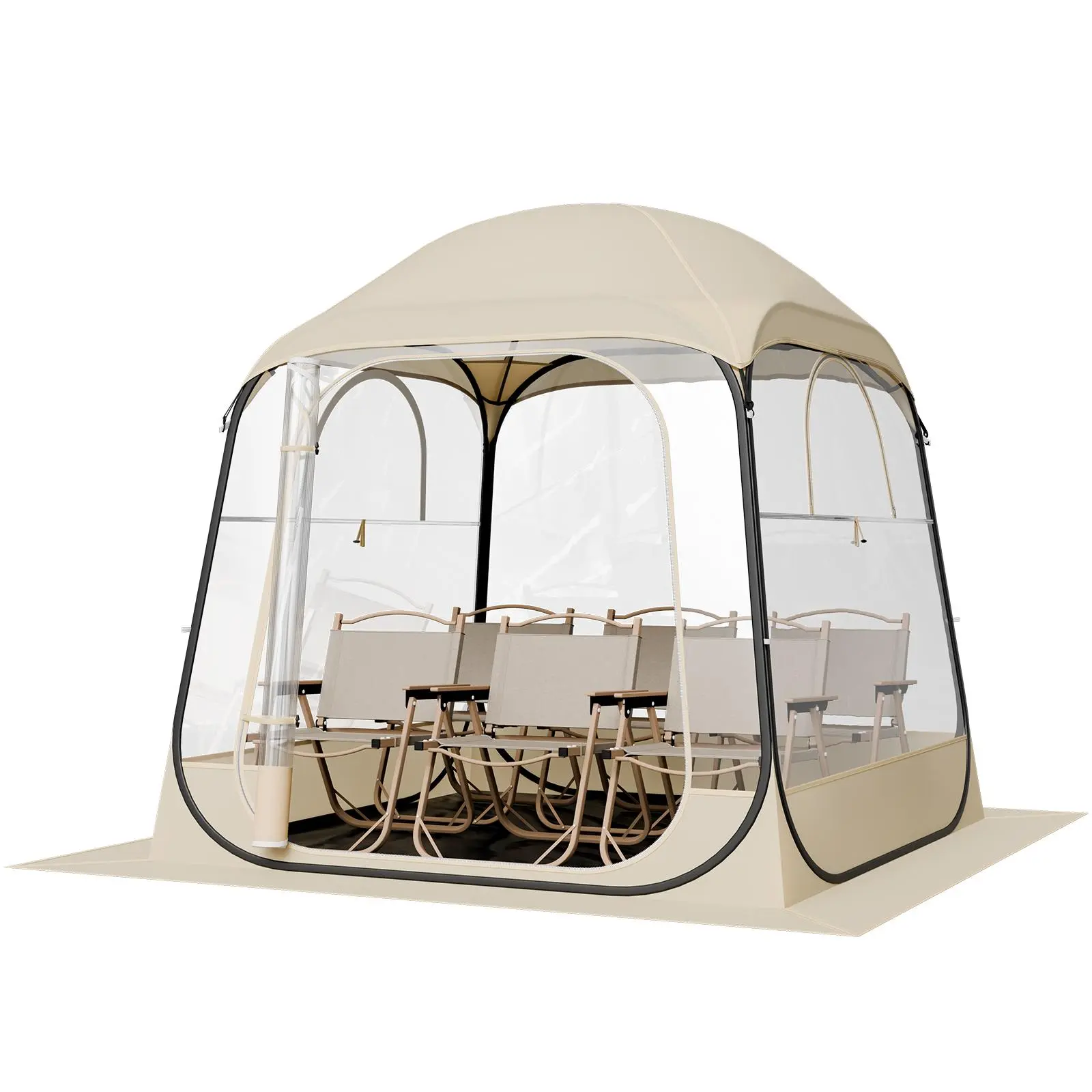 【summerfinds】VEVOR Pop up Sports Tent,  72x72 in Clear Bubble Tent for 2-4 Persons, Waterproof Outdoor Pod with Floor Mat & Top Cover, Garden Igloo Dome Tents Camping Shelter for Events Fishing Cheering