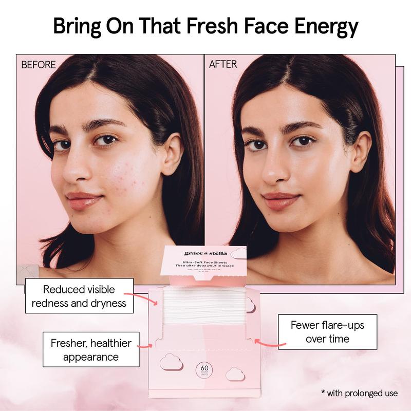 Disposable Face Towels – Ultra-Soft Hygienic Eco-Friendly Cleansing Cloths Fresh Radiant Skincare Essential by grace & stella