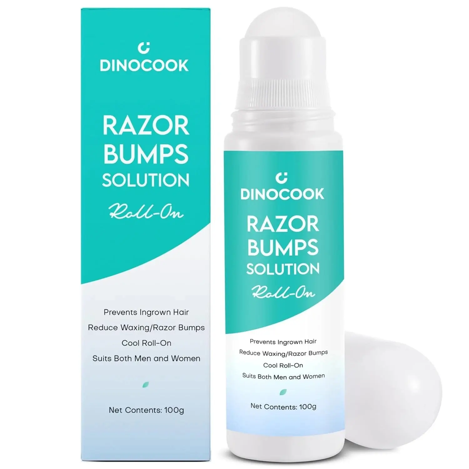 Men's After Shave Razor Bumps Solution - 100g, Apply Post-Shave for Ingrowns and Burns, Oily Skin Dark Spot Corrector, Cool Formula Contains Water, Aftershave, Bottle, Roll-On Bottle