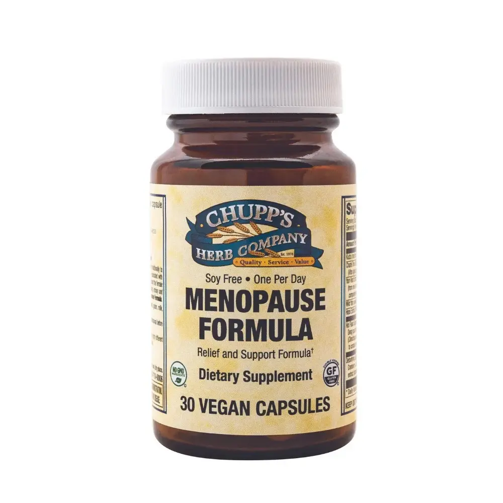 Chupp's Herb Company Women Botanical Blend Healthcare Supplement 30 Vegan Capsules for Menopause Relief and Support
