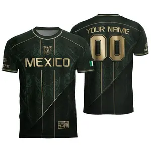Personalized Mexican Jersey Soccer, Custom Name & Number Mexican Black Tone Soccer Jerseys