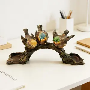 Bird Candle Holders, Tree Stumps, Resin Crafts, Ornaments, Tree Roots, Garden Scenes, Decorations, Home Desktop Decorations, Gifts for Classmates and Friends