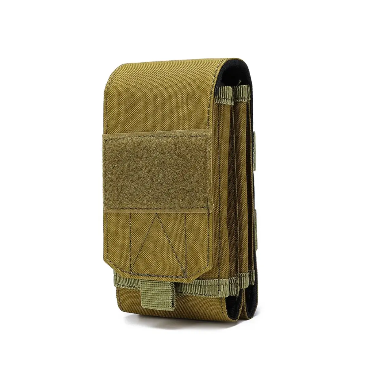 Laser-Cut Tactical Pouch, 600D Nylon MOLLE Waist Bag for Men, Shockproof EDC Phone Holder with Velcro for Camping & Hunting, Minimalist, Hook Loop, Molle Ready