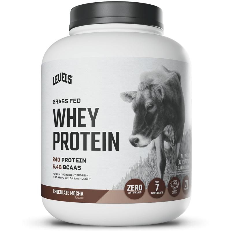 Levels Whey Protein, Grass Fed, No Artificials, 24G of Protein Workout Supplement Fitness Endurance Supplement Mass Gainer