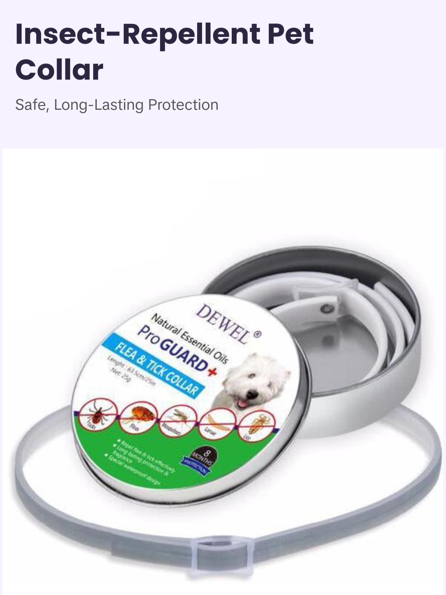 Anti-Insect Cat Dog Collar - Effective Insect Repellent, Lightweight Design, Suitable for Pets, Compatible with Various Breeds