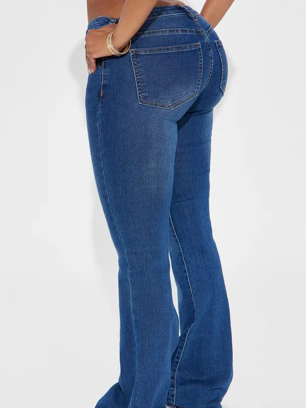 Everyday Low Rise Flare Jeans - Dark Wash