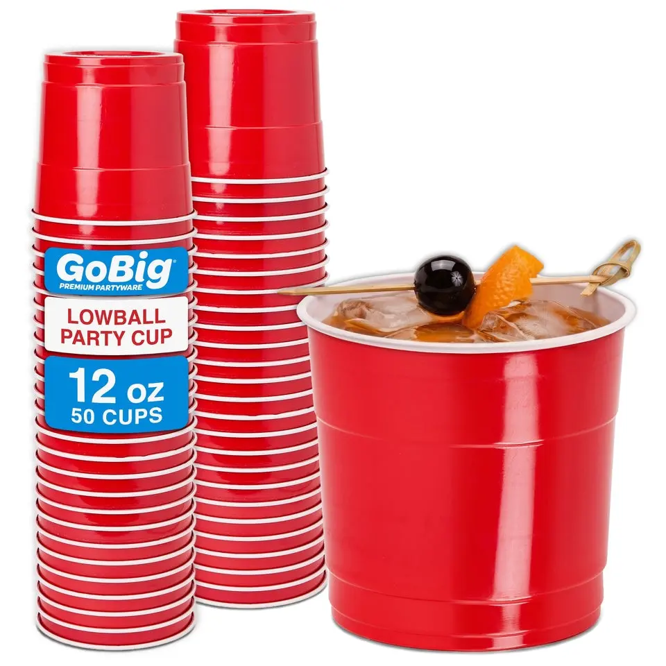 12 oz Disposable Standard Lowball Cups, 50 ct