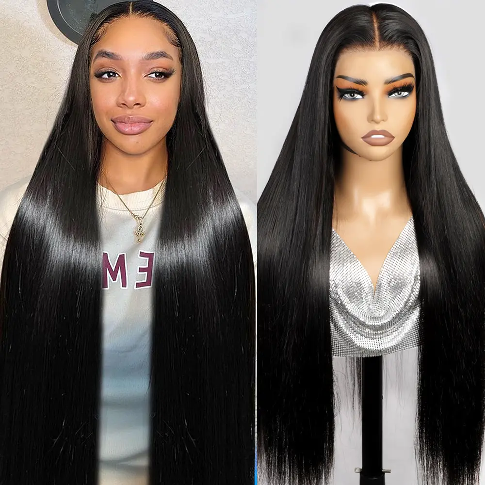 Ishow Straight Ready to Wear Glueless Wigs Pre Cut Pre Bleached 5x5 Closure Wig Straight Lace Front Human Hair Wig Pre Plucked 13x4 Lace Front Wigs