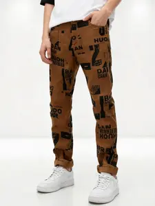 Men's Street Fashion Versatile Printed Straight Leg Slim Fit Jeans-5670  Casual Denim Menswear Streetwear Classic Stretch Stylish Tapered  Distressed Trouser Pants Fabric skinny jeans baggy jeans for men jeans pants for men denim