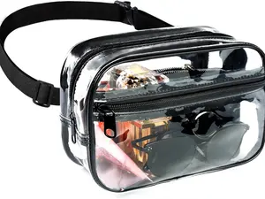 Clear Bag for Women Men Lightweight Waist Pack for Concerts, Sports Games Day & Travel Stadium Approved Transparent Bag