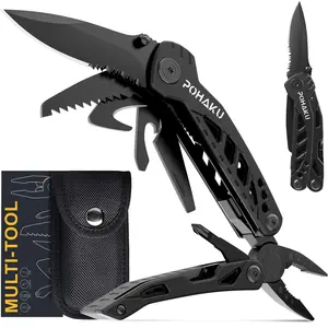 13-in-1 Survival Multitool – 3" Locking Blade, Spring Pliers & Camping Essentials | Compact Outdoor Gear for Hiking/Fishing