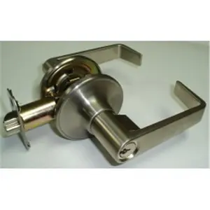 212 MAIN Calypso Keyed Entry Lockset - Lever Handle, Round Rose, Grade 3, KW1 Keyway, Satin Nickel Finish, Door Hardware, Door Locks, Security Lock