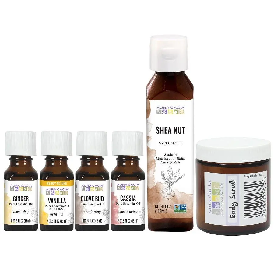 Aura Cacia® Pumpkin Spice Coffee Scrub Essential Oil Set