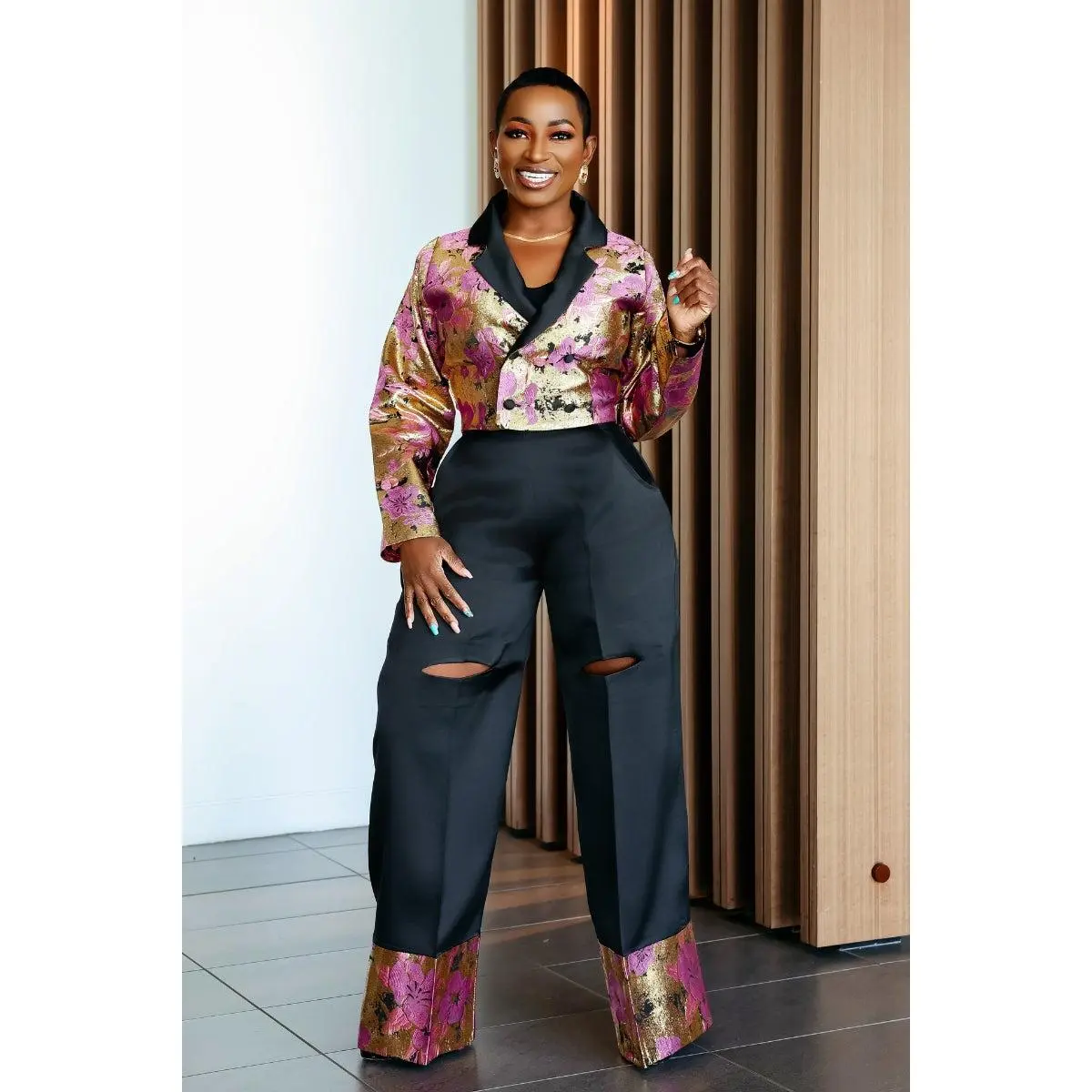 Vera Brocade Pants Set