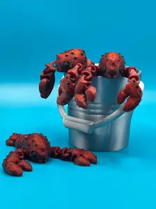 3D 3-Pack Crawfish and Bucket Collectible