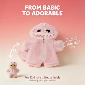 TEDDY HUGGY Plush Bear Outfits for 12-inch Dolls - Adorable Teddybear Clothing for a New Look - Easy to Use & Perfect Gift Idea