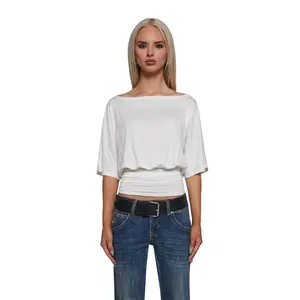 Charm Behavior Wrap Top - White