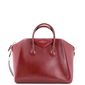 Pre-owned GIVENCHY Leather Top Handle Bags Antigona Bag Glazed Medium by Rebag
