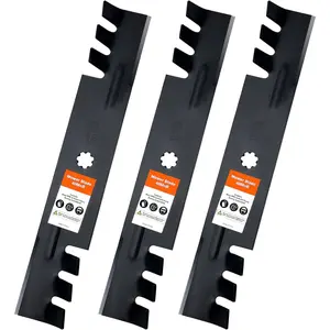 D140 Blades for GY20852 E140 LA145 D160 S170 E170 E160 Z355e D155 Z255 LA130 Deck Lawn Mower(Toothed Mulching)
