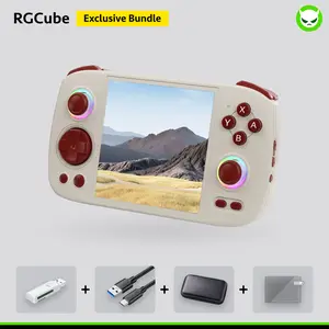 Anbernic RG Cube Game Console【Buy 1 Get 1 Card Reader+1 Fancy Case+1 Screen Protector+1 Type-C Cable】Android 13 3.95-inch IPS Touch Screen 720*720 Unisoc T820 Processor Quad-core Mali-G57 5G WiFi Bluetooth Output Ready to Play Gift Package