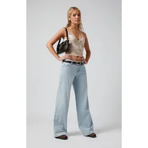 Women's Casey Low Rise Baggy Jeans Light Indigo Wash Womenswear Bottom