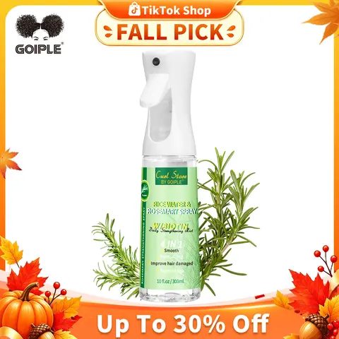 Goiple Organic Rice Water Rosemary Biotin Hair Tonic - Lightweight Plant Extract Thickening Mist, Daily Silky Smooth Care for Dry Weak Locks, Thicker Fuller Growth Product for Women & Men