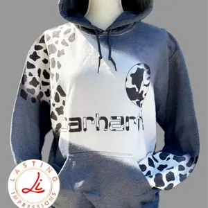 Cow Print Hoodie (gift) cow print sweatshirt pullover