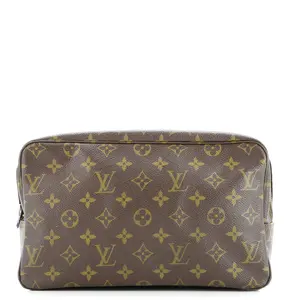 Pre-owned Louis Vuitton Canvas Coated Toiletry Bags Trousse Toiletry Pouch Monogram Canvas 28 by Rebag