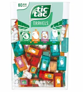 TIC TAC Box with 60 Mini Boxes (Mint, Orange, Spearmint, Peach and Passion fruit) 234g by Tic Tac