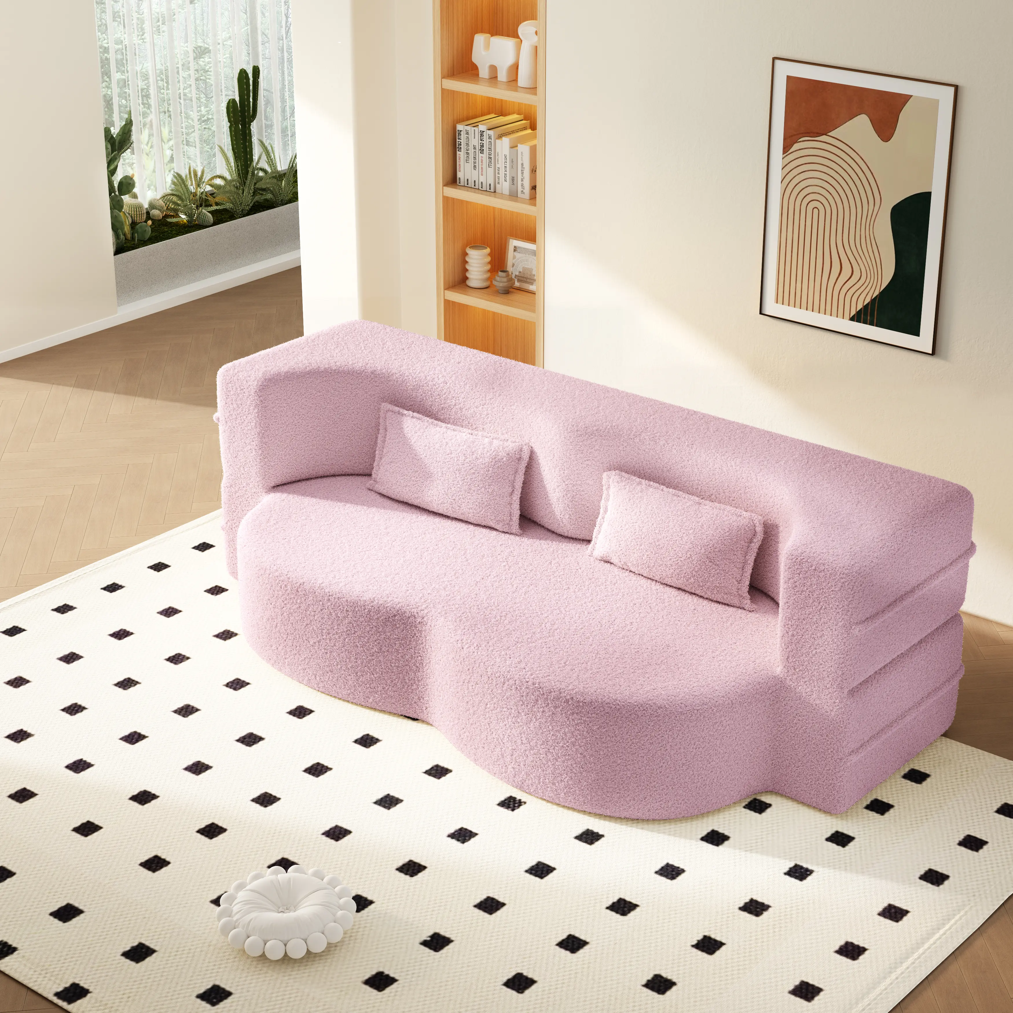 C- Pink+Teddy  (Twin Size)