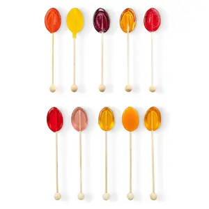 Honey Candy Spoons - Variety Pack with 10 Flavors  Lemon Tea Coffee Stirrer