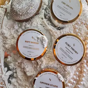 Dusting Powder mini trio – Pick 3 Scents +luxe brush Included Cosmetic