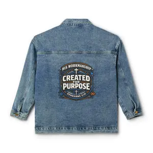Created for Purpose denim jacket | Christian faith back patch