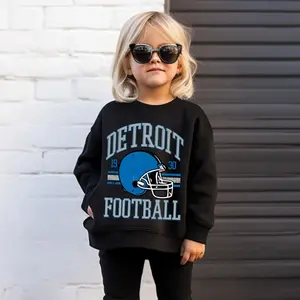 Kids Detroit Football Sweatshirt , Detroit Football , Vintage Detroit Football Youth Size Sweatshirts , Youth Heavy Blend Hooded Sweatshirt , Game Day Sweatshirt