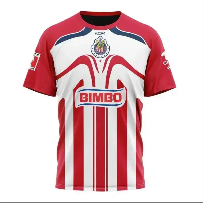 Chivas Guadalajara 2006-2007 Retro Soccer Jersey, Classic Liga MX Football Shirt