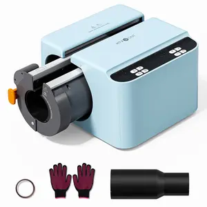 HTVRONT Auto Tumbler Heat Press - A200 Tumbler Heat Press Machine, Adjustable Pressure & Switchable Heat Plate Attachment, 4 Memory Modes for 15 OZ, 16 OZ, 20 OZ, 30 OZ 40 OZ Tumblers & Glasses, Blue, White