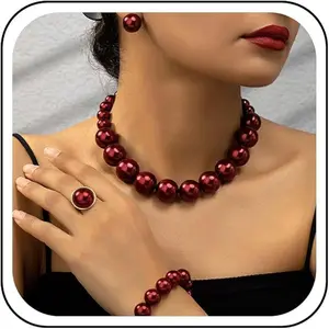 Necklace Pearl Chain Jewelry Set