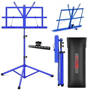 5 Core Music Stand Adjustable 57" Desktop Book Stands Sheet Holder All Metal Portable Bookstand