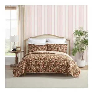 Laura Ashley Marta Brown King Quilt Sham Set