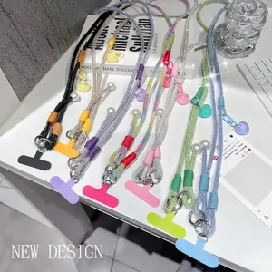 Durable Shiny Gradient Phone Strap Lanyard, Long Elegant Versatile Universal Handheld Shoulder Back Neck Hanging, Stylish Accessory for Phones