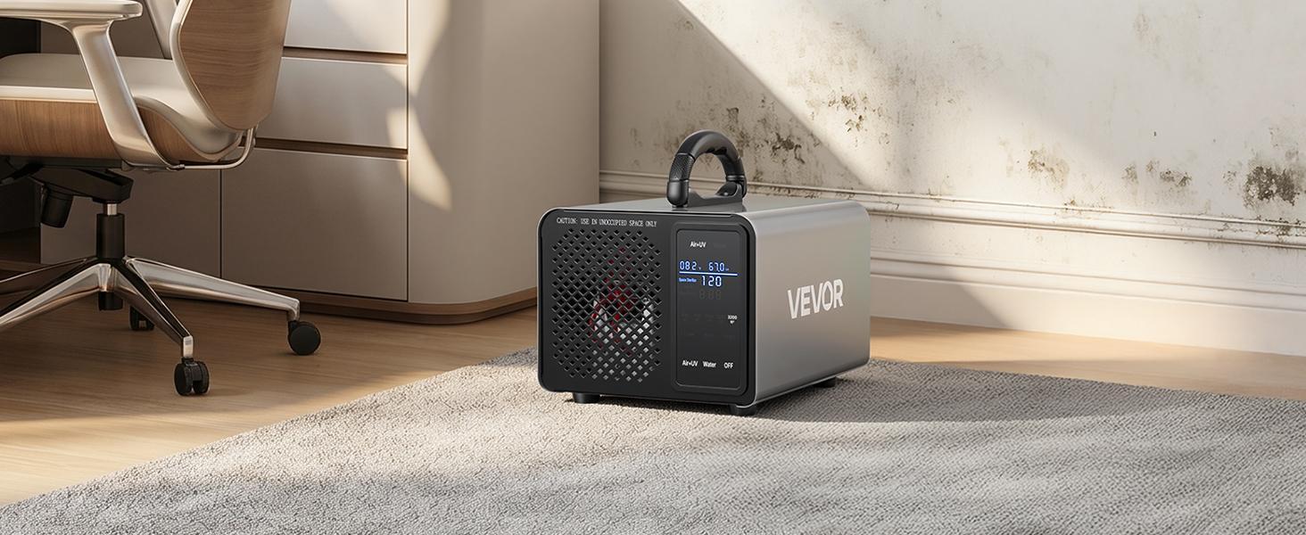 【Father's Day Dad Gift Idea】VEVOR Ozone Generator Ionizer - 36000mg/h Output, Independent 1000mg/h Output, Remote Control, 15s Delayed Start, Area-Based Timer, LCD Touchscreen, Commercial Industrial Odor Remover for Cars, Clothing (Up to 3200 sq.ft), Frui