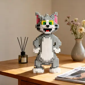 Standing Big Cat 3D Puzzle Building Block Model Decoration, Home Office Bookshelf Decor, Party Tabletop Display, Ideal Gift for Holidays