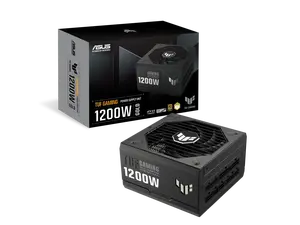 ASUS TUF Gaming 1200W Gold (1200 Watt, ATX 3.0 Compatible Fully Modular Power Supply, 80+ Gold Certified, Military-grade Components, Dual Ball Bearing, Axial-tech Fan, PCB Coating, 10 Year Warranty)