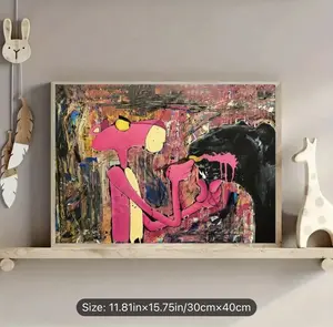 Pink Bb Why So Serious Canvas Art, Framed 30x40cm (11.81x15.75in), Wall Art, Ready to Hang