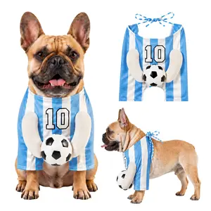 Pet Clothes, Dog Clothes, Cute Photo-Ready Breathable Summer Outfit for Small/Medium Pets. Fun Dog Costume with Stuffed Ball and Faux Hands.