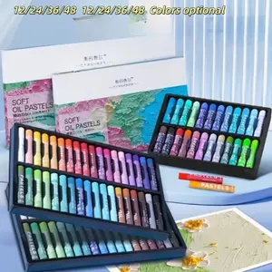 24/36 vibrant color painting oil crayons, safe, non-toxic, and durable, suitable for students, children, artists, and beginners. Plastic boxes for oil painting crayons and pen sets, suitable for painting, coloring, art activities, campus activities, child