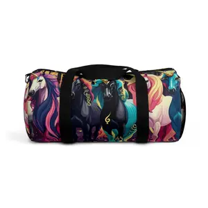 Unicorn Duffel Bag, Magical Travel Bag, Horse Gym Bag, Fantasy Overnight Bag, Rainbow Sports Bag