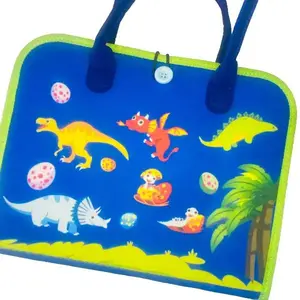 Dinosaur Toddler Sensory Busy Book with Soft Cover and Handles