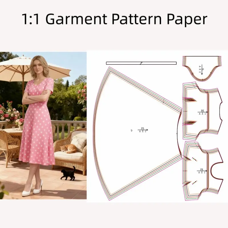 Women's S-2xl Sewing Patterns, 5 Sizes Skirt Sewing Templates, DIY Fabric Clothing Design, Handmade Fashion, Craft Supplies