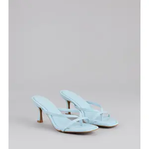 Sips And Sunshine Strappy Thong Mules